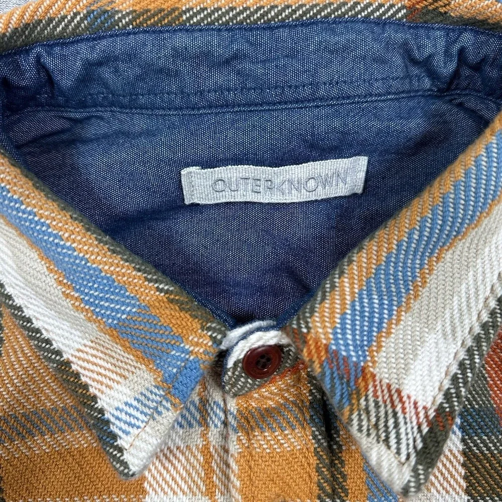 Outerknown Blanket Shirt Mens Large Plaid Flannel Button Up Heavyweight Outdoor - Picture 9 of 10